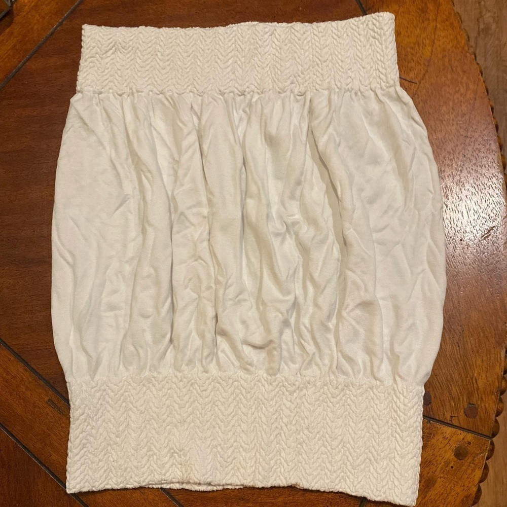 White tube top. One size.